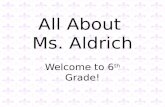 All About  Ms.  Aldrich