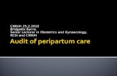 Audit of  peripartum  care