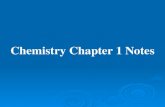 Chemistry Chapter 1 Notes