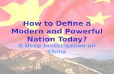 How to Define a Modern and Powerful Nation Today?
