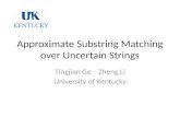 Approximate Substring Matching over Uncertain Strings