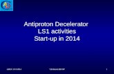 Antiproton Decelerator  LS1 activities Start-up in 2014