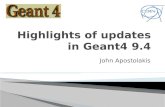 Highlights of updates in  Geant4  9.4