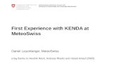 First Experience  with  KENDA  at MeteoSwiss