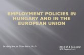 Employment Policies in Hungary and in the European Union