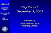 City Council December 3, 2007