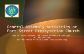 General Assembly Activities at  Fort Street Presbyterian Church