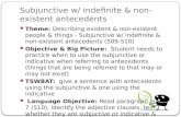 Subjunctive w/ indefinite & non-existent antecedents
