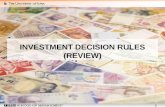 INVESTMENT DECISION RULES (REVIEW)