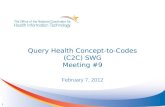 Query Health Concept-to-Codes (C2C) SWG Meeting #9