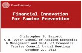 Financial Innovation For Famine Prevention