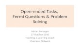 Open-ended Tasks,  Fermi Questions & Problem Solving