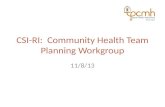 CSI-RI:  Community Health Team Planning Workgroup