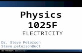 Physics 1025F ELECTRICITY