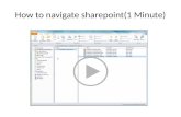 How to navigate  sharepoint (1 Minute)