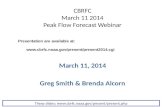 CBRFC March 11 2014 Peak Flow Forecast Webinar
