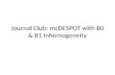 Journal Club: mcDESPOT with B0 & B1  Inhomogeneity