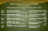 NTPS Facility Advisory Committee  Meeting Schedule