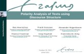Polarity Analysis of Texts using Discourse Structure