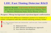 LHC Fast  Timing  Detector R&D