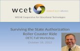 Surviving the State Authorization Roller Coaster Ride DETC Fall Workshop