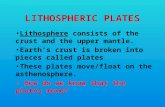 LITHOSPHERIC PLATES