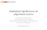 Statistical significance of alignment scores