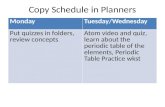 Copy Schedule in Planners