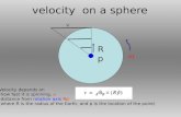 velocity  on a sphere