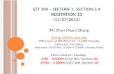 STT 200 – Lecture 1, section 2,4 Recitation 13 (11/27/2012)