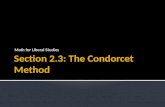 Section 2.3: The Condorcet Method
