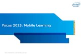 Focus 2013:  Mobile Learning