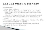 CST223 Week 6 Monday