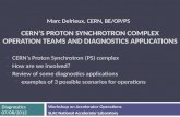 CERN’s Proton Synchrotron complex operation teams and diagnostics applications