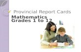 Provincial Report Cards