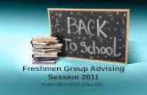 Freshmen Group Advising Session 2011