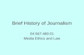 Brief History of Journalism