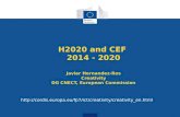 H2020  and CEF 2014 - 2020 Javier Hernandez-Ros Creativity DG CNECT, European Commission