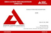 EDUCATION RECOGNITION UPDATE