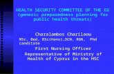 HEALTH SECURITY COMMITTEE OF THE EU (generic preparedness planning for public health threats)