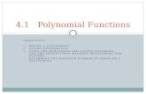 4.1 Polynomial Functions