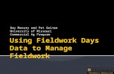 Using Fieldwork Days Data to Manage Fieldwork