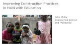 Improving Construction Practices  in  Haiti with Education