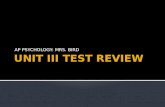 UNIT III TEST  REVIEW