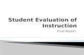 Student Evaluation of Instruction