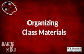 Organizing   Class Materials