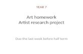 Art homework Artist research project