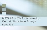 MATLAB  – Ch 2 - N umeric, Cell, & Structure Arrays