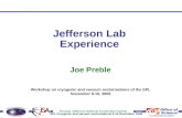 Jefferson Lab Experience