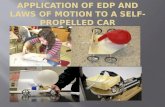 Application of EDP and Laws of motion to a self-propelled car